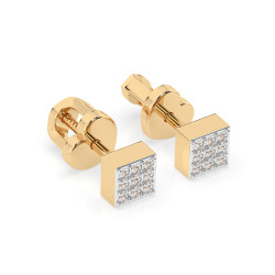 Kolczyki Iluzja z Diamentami KB 102-10063-Y-0.11