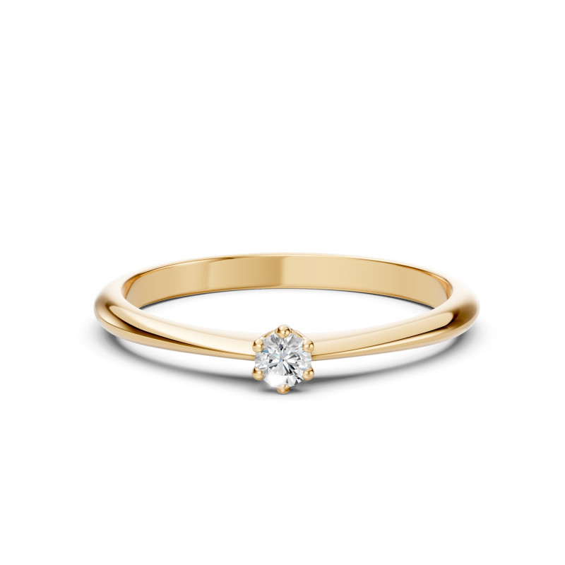Pierścionek Soliter z Diamentem KB 101-10027-Y-0.1