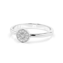 Pierścionek Iluzja z Diamentami KB 101-10075-W-0.07