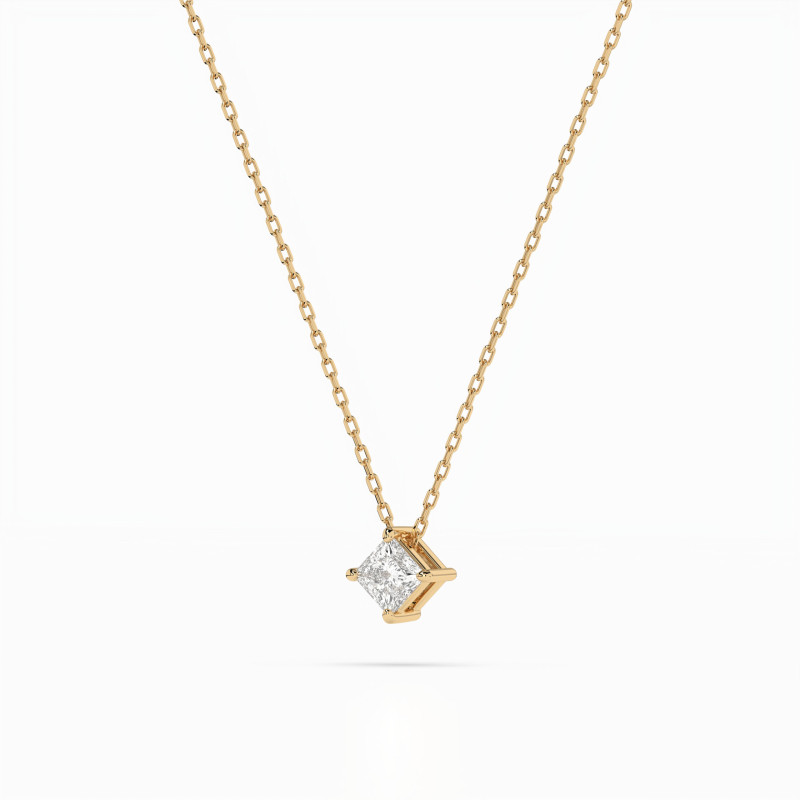 Naszyjnik Soliter z Diamentem KB 104-10055PR-Y-0.17