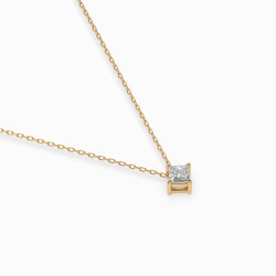 Naszyjnik Soliter z Diamentem KB 104-10055PR-Y-0.17