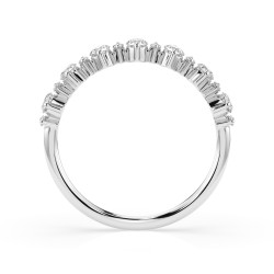Pierścionek Wieczność z diamentem 0,42 ct, zloto 585 białe |