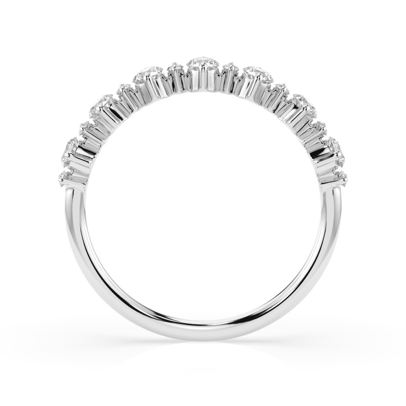 Pierścionek Wieczność z diamentem 0,42 ct, zloto 585 białe |