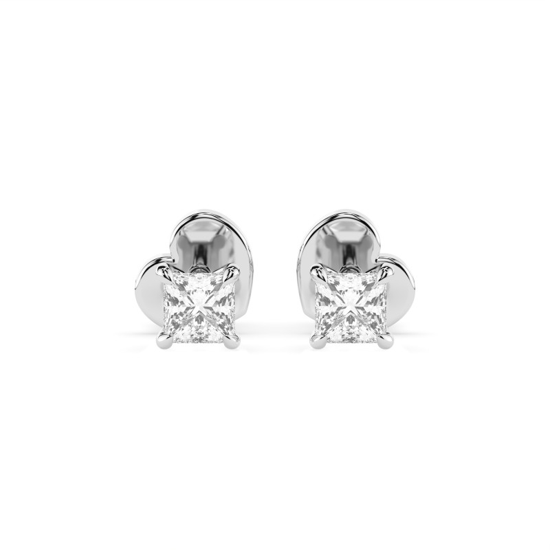 Kolczyki Soliter Motylek z diamentami KB 102-10113PR-W-0.2 - Jubiler S