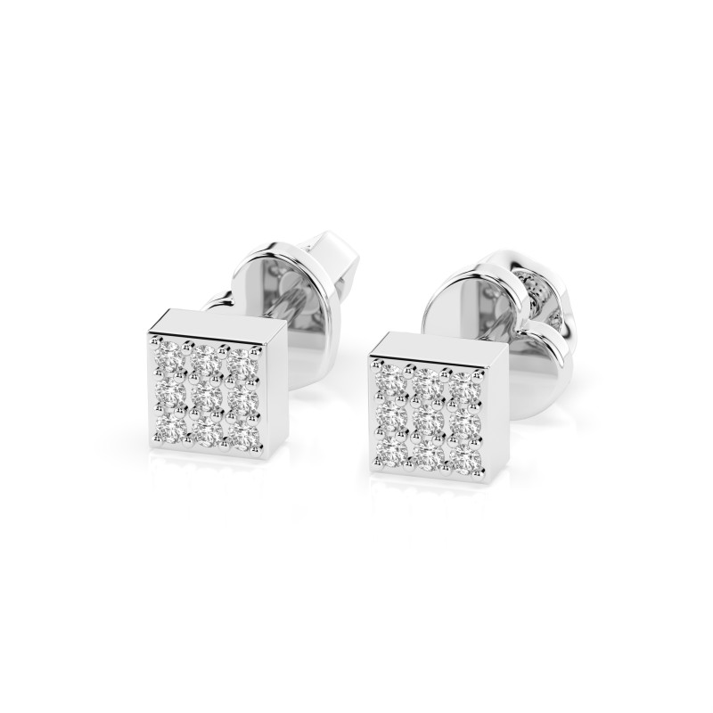 Kolczyki Iluzja z Diamentami KB 102-10063-W-0.11