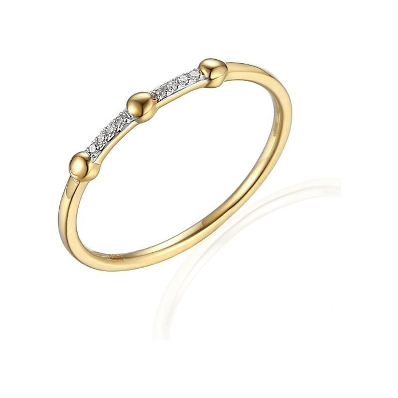 Pierścionek RINGS-0,02ct pasek AW 60112 Y próba 585 Sezam - 2