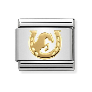 Element Nomination Skoki Konne+Podkowa 18K - JubilerSezam.pl