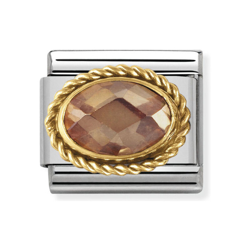 Element Nomination 18K Owal Faseta - JubilerSezam.pl