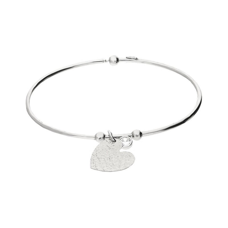 Bransoleta bangle z sercem nr RT BIG bangle serce dis rod próba 925