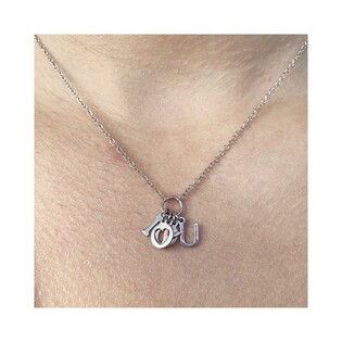 Naszyjnik sRebRny z I LOve YOu na kółku/ROlO nR RT CL22062 ROD pRóba 925