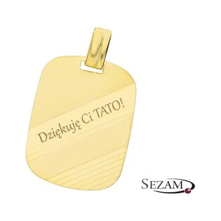 Zawieszka blaszka  paski ukośne mat+blask CB M-0635 próba 333