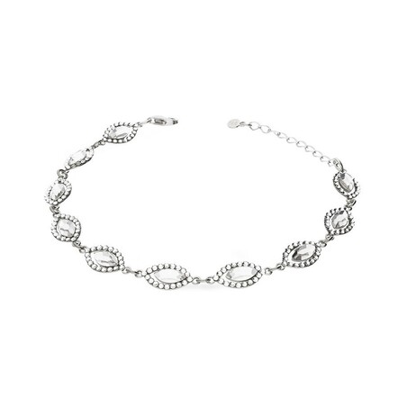 Srebrna bransoletka Grace Swarovski pr. 925 - JubilerSezam.pl