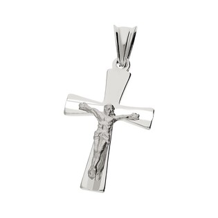 Srebrny Krzyżyk z Jezusem pr. 925 - JubilerSezam.pl