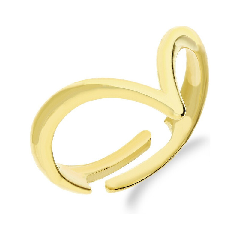 Pozłacany Pierścionek Srebrny Pr. 925 Rings w Szpic - JubilerSezam.pl