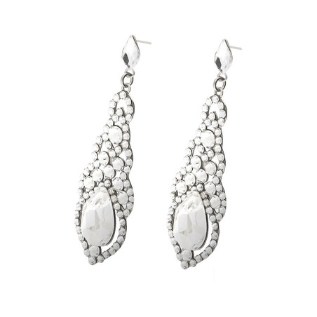 Kolczyki srebrne GRACE z kryształkami Swarovski RD 735-1 crystal próba 925 Sezam - 1