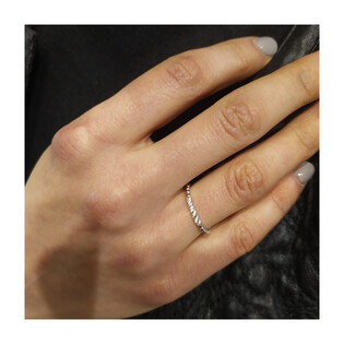 Pierścionek RINGS cyrkonia x5 szyna bead AR 5201-W-FCZ próba 585 Sezam - 1