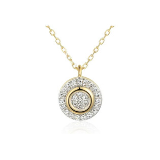 Naszyjnik złoty SWEET  kółko z diamentami/rolo AW 71726-08916 YW próba 585