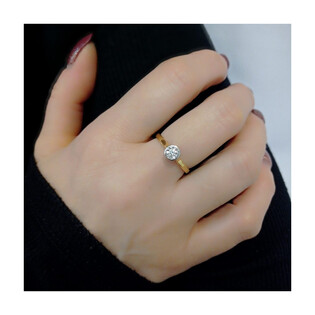 Pierścionek JUBILE Star-0,14ct AW 67562 YW próba 585 Sezam - 1