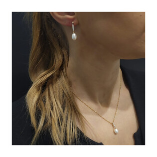 Zawieszka perła+bryl.0,02ct AW 57583 Y Line próba 585